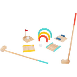 TOOKY TOY Wooden Golf Set for 2 People 13 pcs.