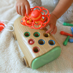 WOOPIE Arcade Game Woodpecker Bug Hammer 3in1 Stroller Puller for Babies