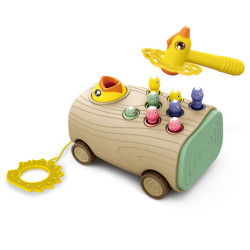 WOOPIE Arcade Game Woodpecker Bug Hammer 3in1 Stroller Puller for Babies