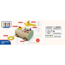 WOOPIE Arcade Game Woodpecker Bug Hammer 3in1 Stroller Puller for Babies