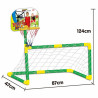 WOOPIE 2-in-1 Basketball Goal + Balls Set