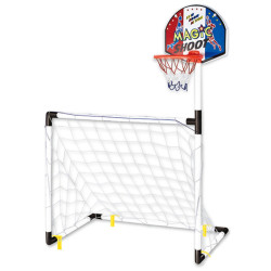 WOOPIE 2-in-1 Basketball Goal + Balls Set
