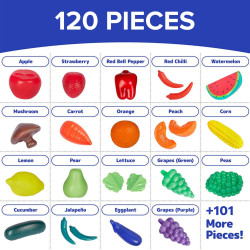 WOOPIE Set for the Kitchen Shop Vegetables Fruits 120 pcs.