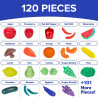 WOOPIE Set for the Kitchen Shop Vegetables Fruits 120 pcs.
