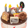 CLASSIC WORLD Wooden Birthday Cake for Cutting 19 pcs.
