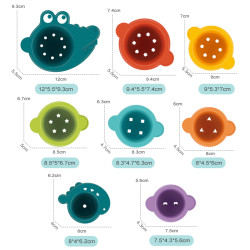 WOOPIE BABY Bath Toy Crocodile Overflow Cups