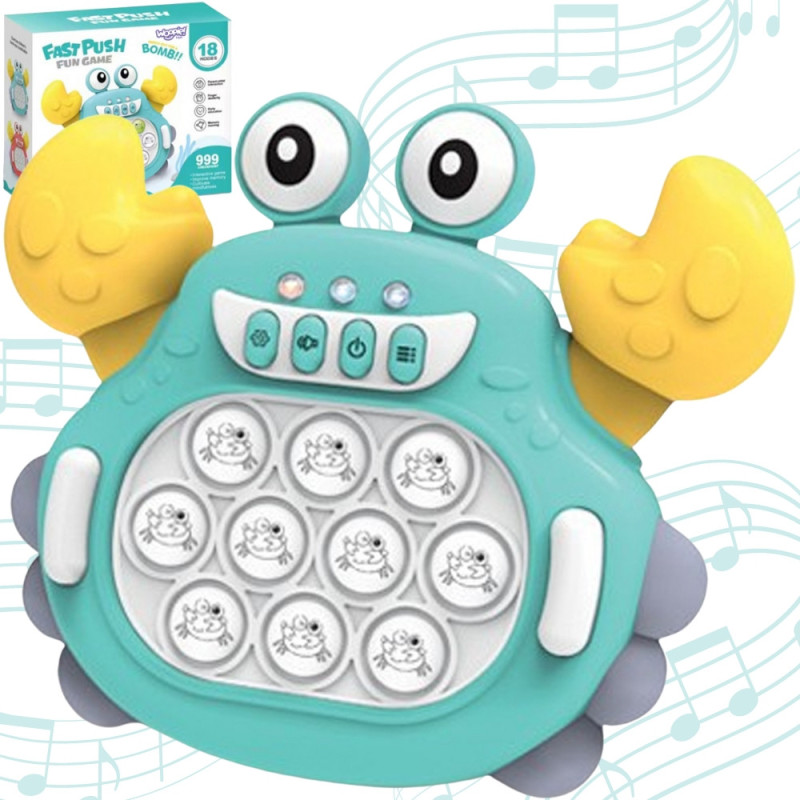 WOOPIE POP IT Electronic Anti-Stress Arcade Game Green Crab