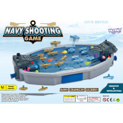 WOOPIE Arcade Game "Naval Battle" 3D Ships Ball Launcher