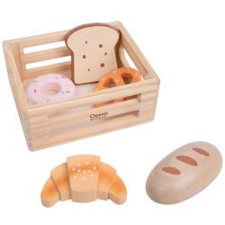 CLASSIC WORLD Set of Wooden Baking Trays in a Basket, 6 pcs.