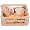 CLASSIC WORLD Set of Wooden Baking Trays in a Basket, 6 pcs.