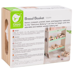 CLASSIC WORLD Set of Wooden Baking Trays in a Basket, 6 pcs.