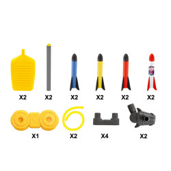 WOOPIE Double Foam Rocket Launcher 8pcs