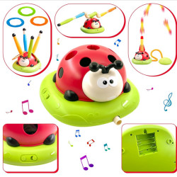 WOOPIE 3-in-1 Arcade Game Rocket Launcher Jump Rope Throw at the Target Ladybug
