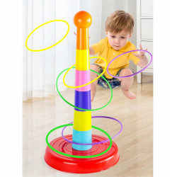 WOOPIE Skill Game Throwing Ringo Hoops at the Target