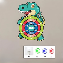 WOOPIE Velcro Darts Arcade Game 2in1 Set: Shield + Dino Bow Launcher