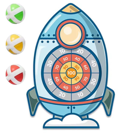 WOOPIE Velcro Dartboard Rocket Arcade Game