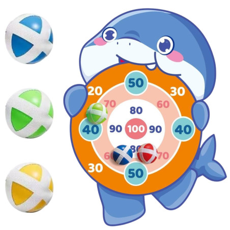 WOOPIE Velcro Dartboard Shark Arcade Game