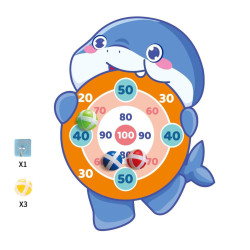 WOOPIE Velcro Dartboard Shark Arcade Game