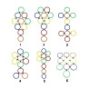 WOOPIE Hopscotch Jumping Rings Hoops Set 10 pcs