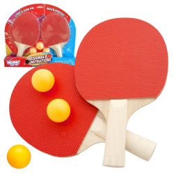WOOPIE Ping Pong Table Tennis Rackets Set + 3 Balls
