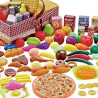 WOOPIE Picnic Basket Fruit Vegetables Fast Food Set XXL 103 pcs.