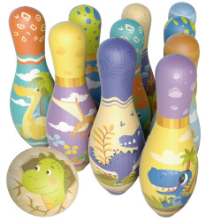 WOOPIE Soft Bowling Skill Game Dinosaurs Set of 12