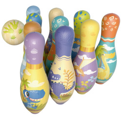 WOOPIE Soft Bowling Skill Game Dinosaurs Set of 12