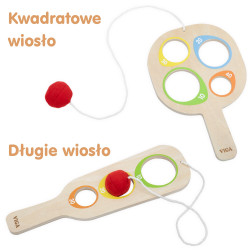 VIGA Wooden Catch the Ball Scoring Paddle Set
