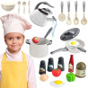 WOOPIE Little Chef Set Pots Frying Pan Kettle White 32 pcs.