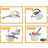 WOOPIE Little Chef Set Pots Frying Pan Kettle White 32 pcs.
