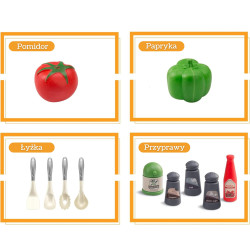 WOOPIE Little Chef Set Pots Frying Pan Kettle White 32 pcs.