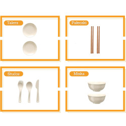 WOOPIE Little Chef Set Pots Frying Pan Kettle White 32 pcs.