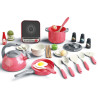 WOOPIE Little Chef's Set Induction Pots Frying Pan Kettle Pink 30 pcs.