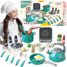 WOOPIE Little Chef's Set Induction Pots Frying Pan Kettle Green 30 pcs.