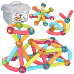 WOOPIE Magnetic Educational Building Blocks 76 pcs.