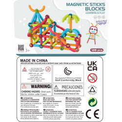 WOOPIE Magnetic Educational Building Blocks 128 pcs.