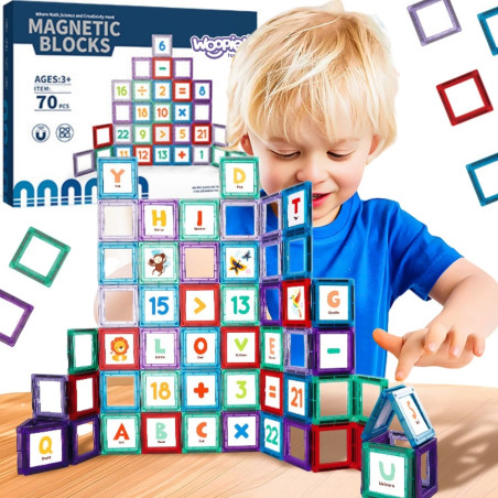 WOOPIE 3D Magnetic Blocks Learning Numbers 70 Pieces