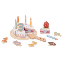 VIGA Wooden Birthday Cake for Slicing
