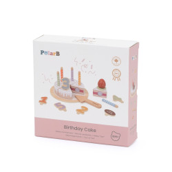 VIGA Wooden Birthday Cake for Slicing