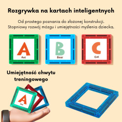 WOOPIE Magnetic Space Blocks Learning Letters 70 Pieces