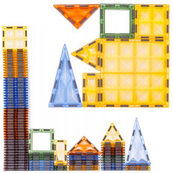 WOOPIE Magnetic Construction Blocks Glowing 3D Dinosaur Park 124pcs.