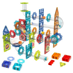 WOOPIE Magnetic Construction Blocks 3D Educational Set Ball Track 113 pcs.