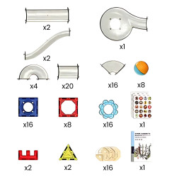 WOOPIE Magnetic Construction Blocks 3D Educational Set Ball Track 113 pcs.