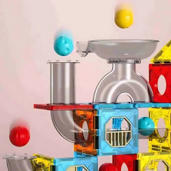WOOPIE Magnetic Construction Blocks 3D Educational Set Ball Track 113 pcs.
