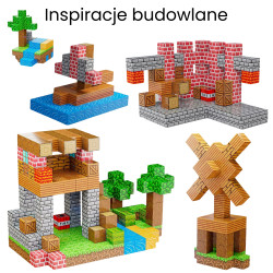 WOOPIE Magnetic Construction Blocks 3D Cubes Educational Set 63 pcs.