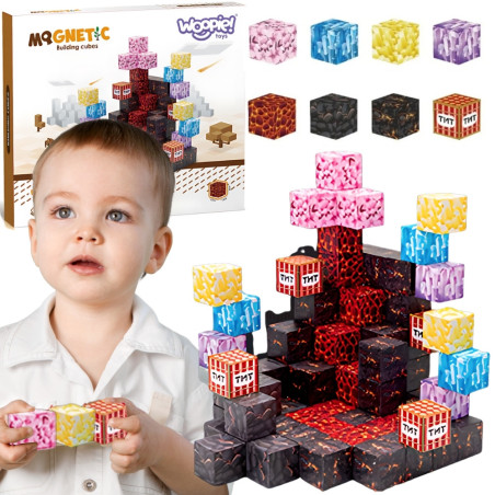 WOOPIE Magnetic Blocks Cubes Pixels 74pcs.