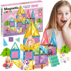 WOOPIE Magnetic Construction Blocks 3D Educational Set Fairytale Castle 55 pcs.
