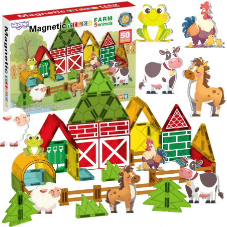 WOOPIE Magnetic Building Blocks 7.5 cm Farm 30 pcs.