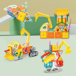 WOOPIE Magnetic Blocks Colorful 3D Vehicles STEAM Set 80pcs.