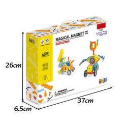WOOPIE Magnetic Blocks Colorful 3D Vehicles STEAM Set 80pcs.